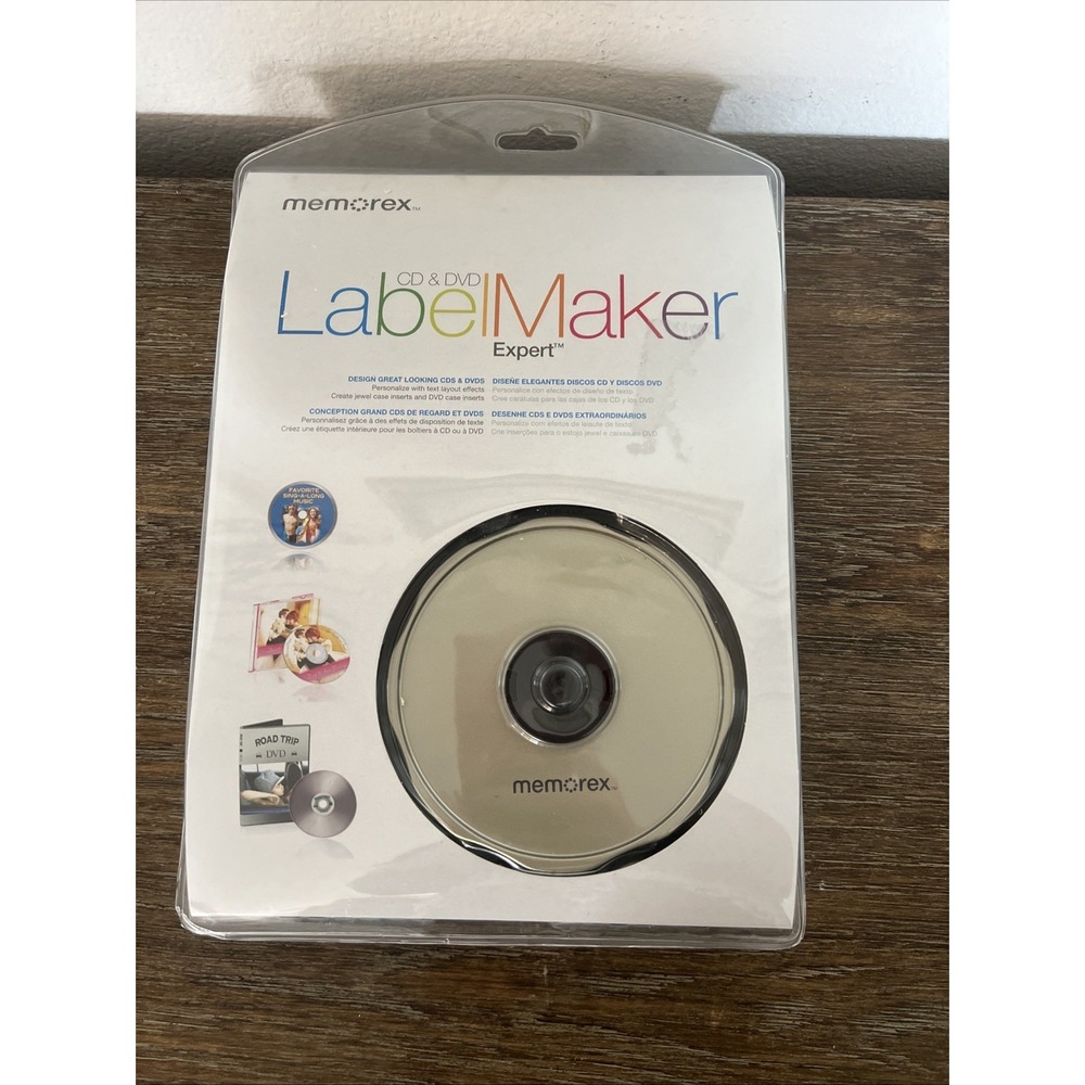 Memorex CD DVD Label Maker Expert w 138 Labels Software Sealed New